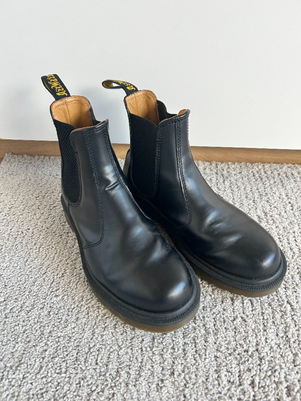 The Original Dr. Marten Black Leather Boots Like New